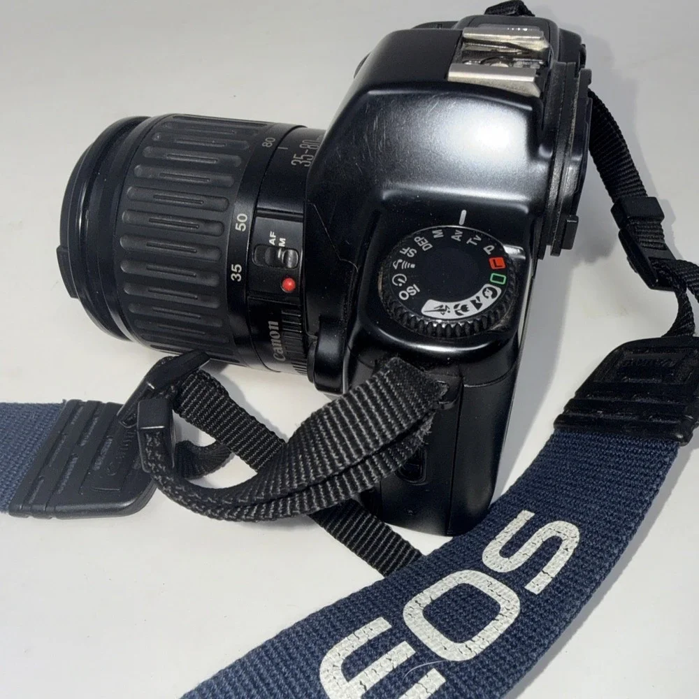 Canon EOS Rebel 35mm Film SLR Camera 35-80mm Zoom Lens Works Needs Battery